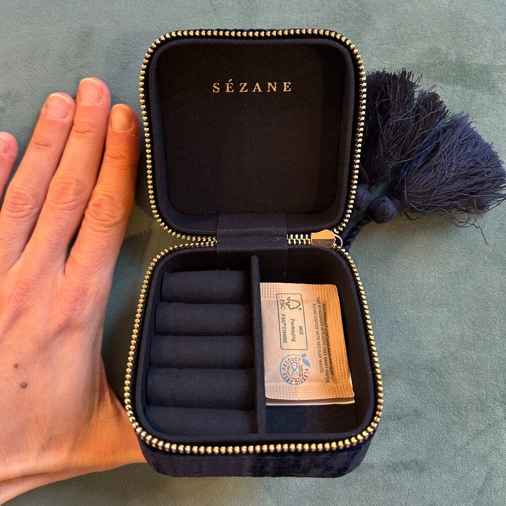Sezane velvet jewelry box